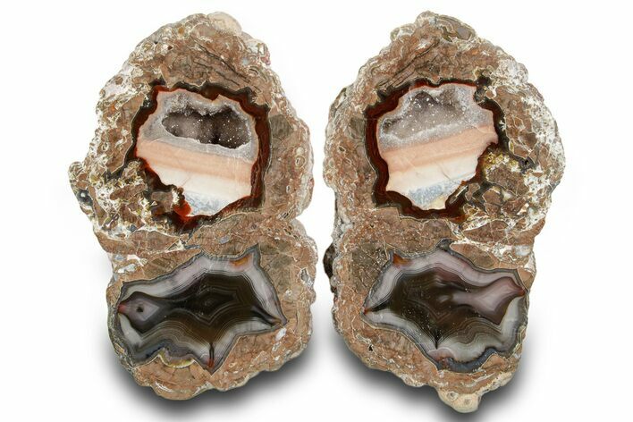 Gorgeous, Polished Baker Ranch Thunderegg Pair - New Mexico #373066